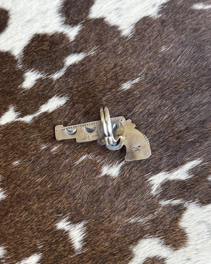 Heart Stamped Gun Adj. Ring *Native
