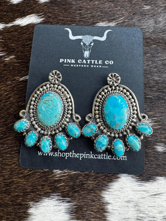 Kingman Fan Earrings *Non Native