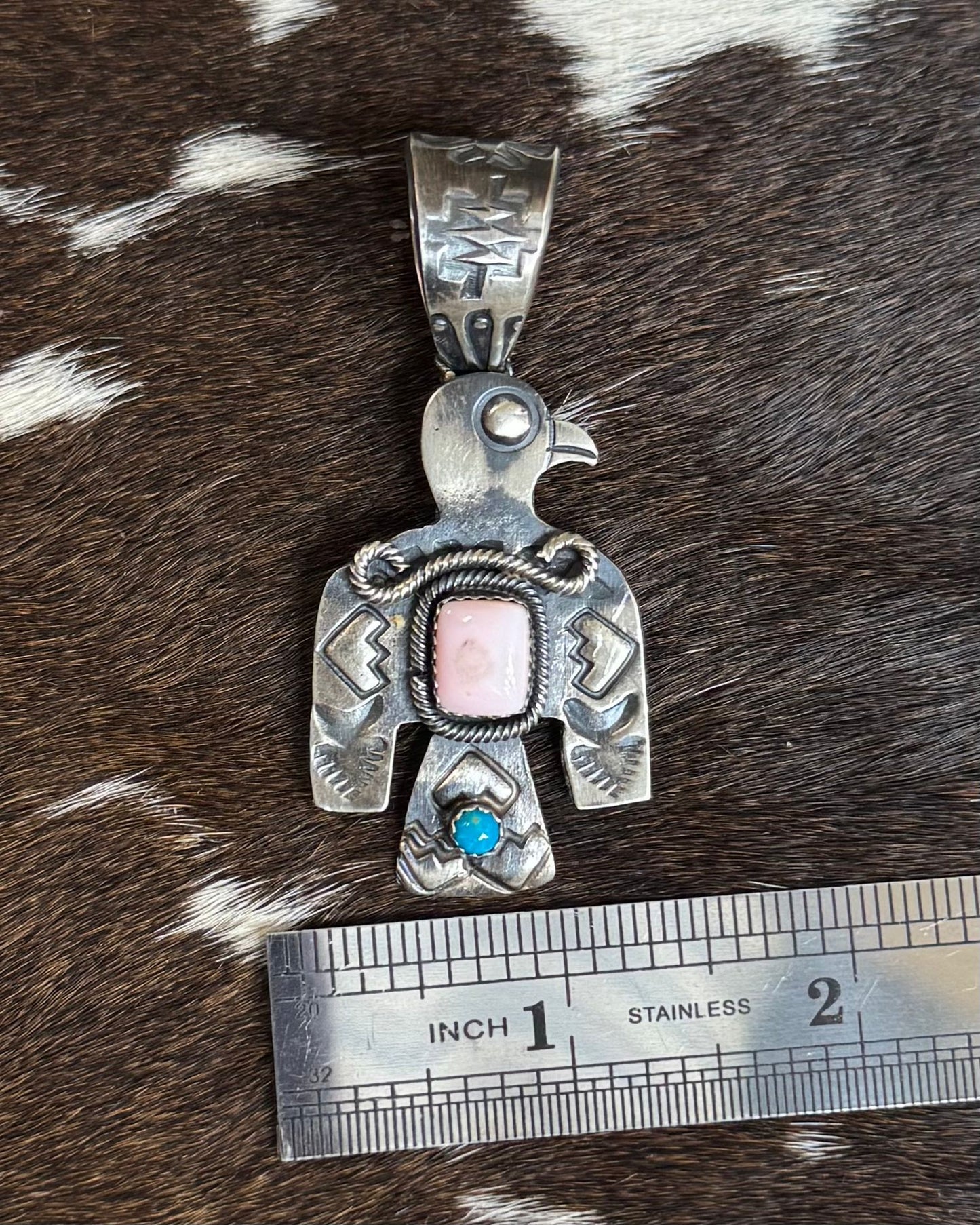 Pink Conch Thunderbird Pendant *Native