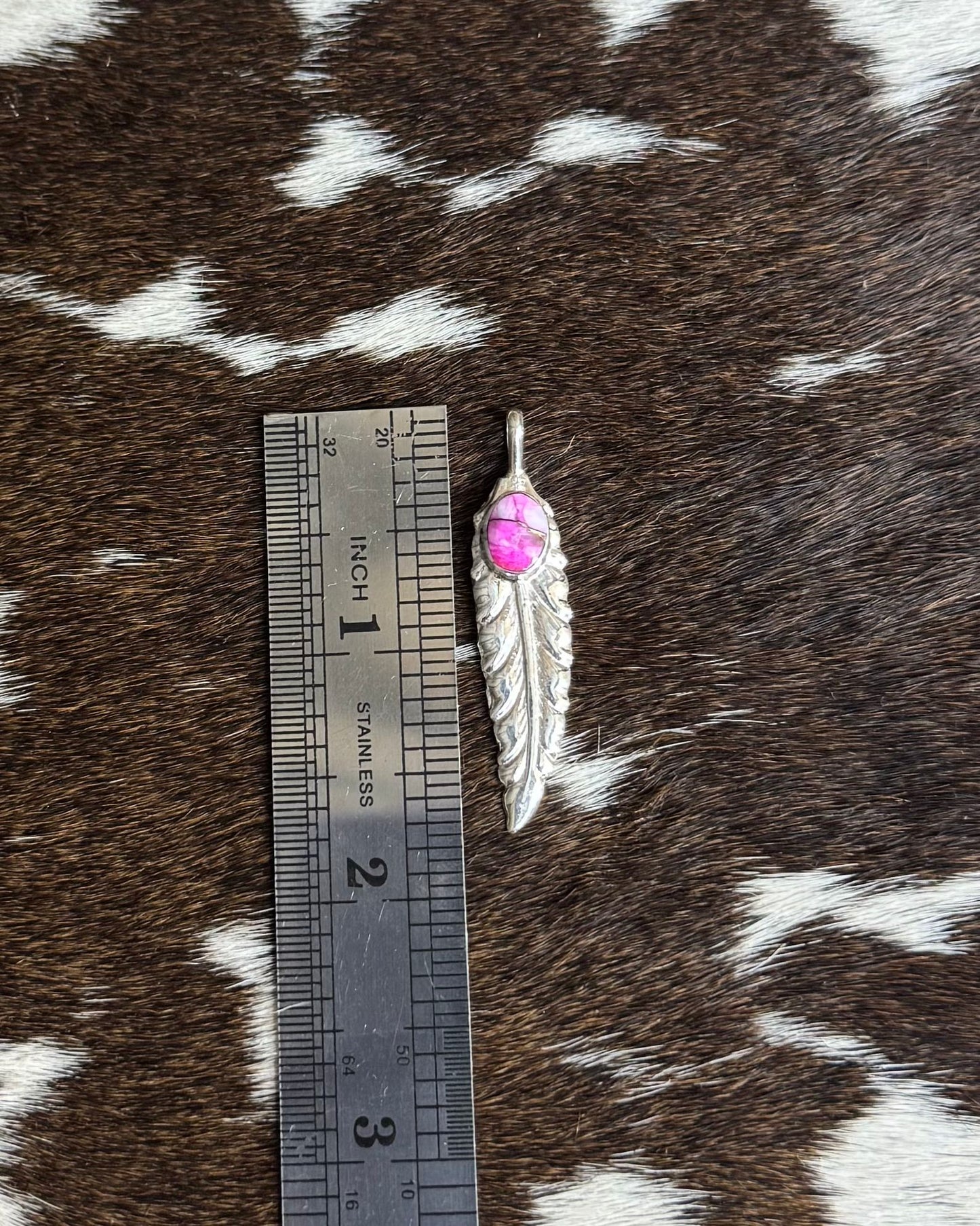 Pink Feather Pendant *Native