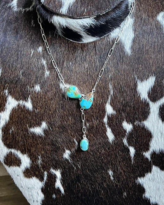 Double Stone Drop Lariat Necklace *NonNative