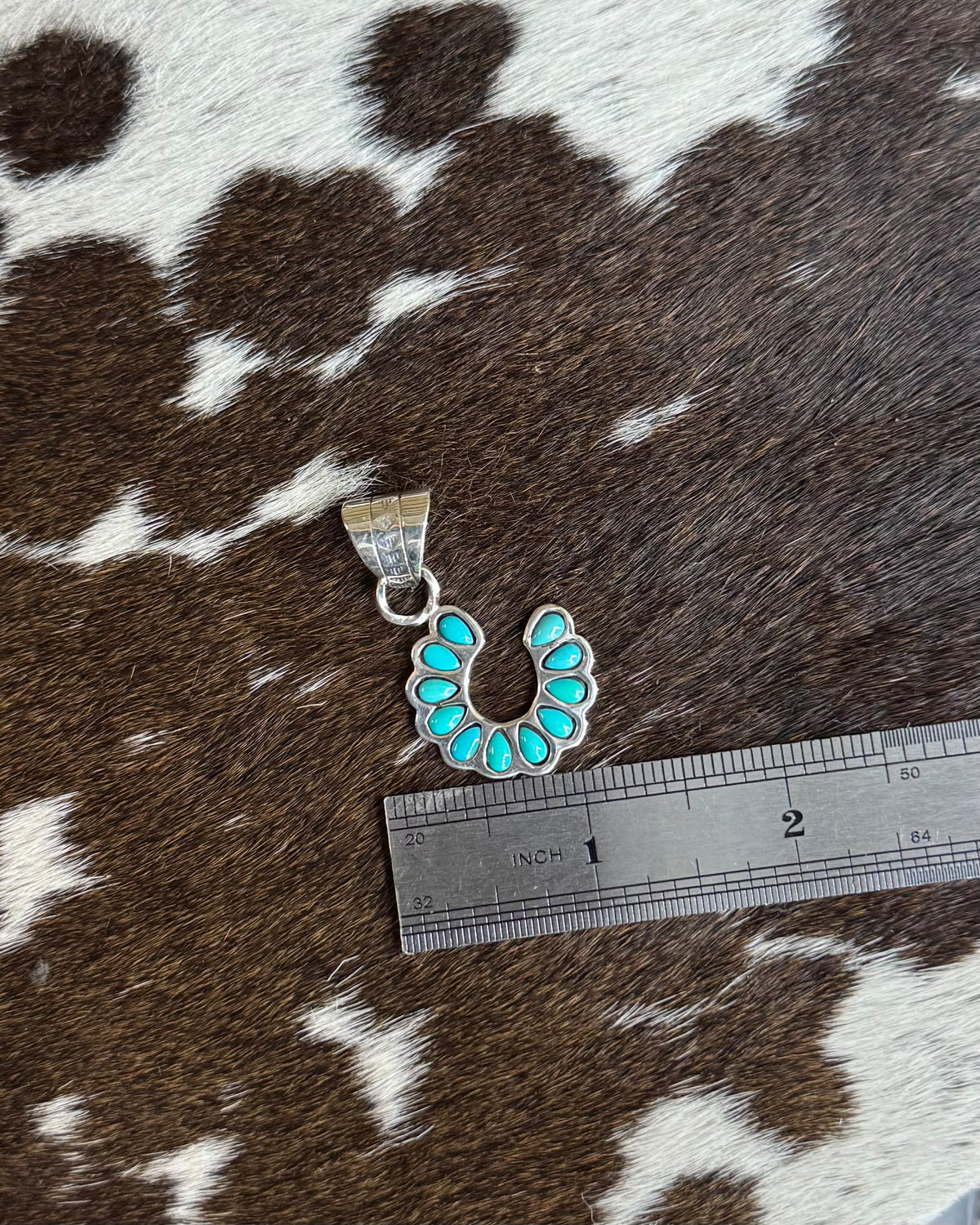 Turquoise Horseshoe Pendant *Native
