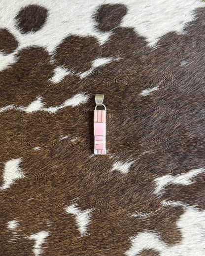 Pink Conch Inlay Pendant *Native
