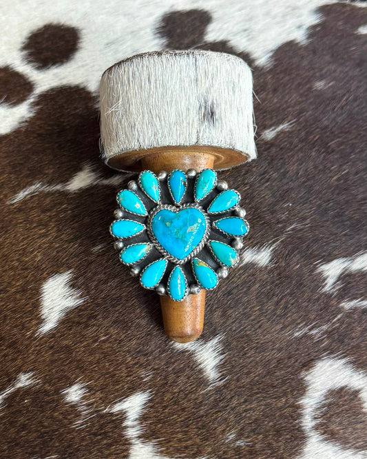 Turquoise Heart Cluster Ring *Native