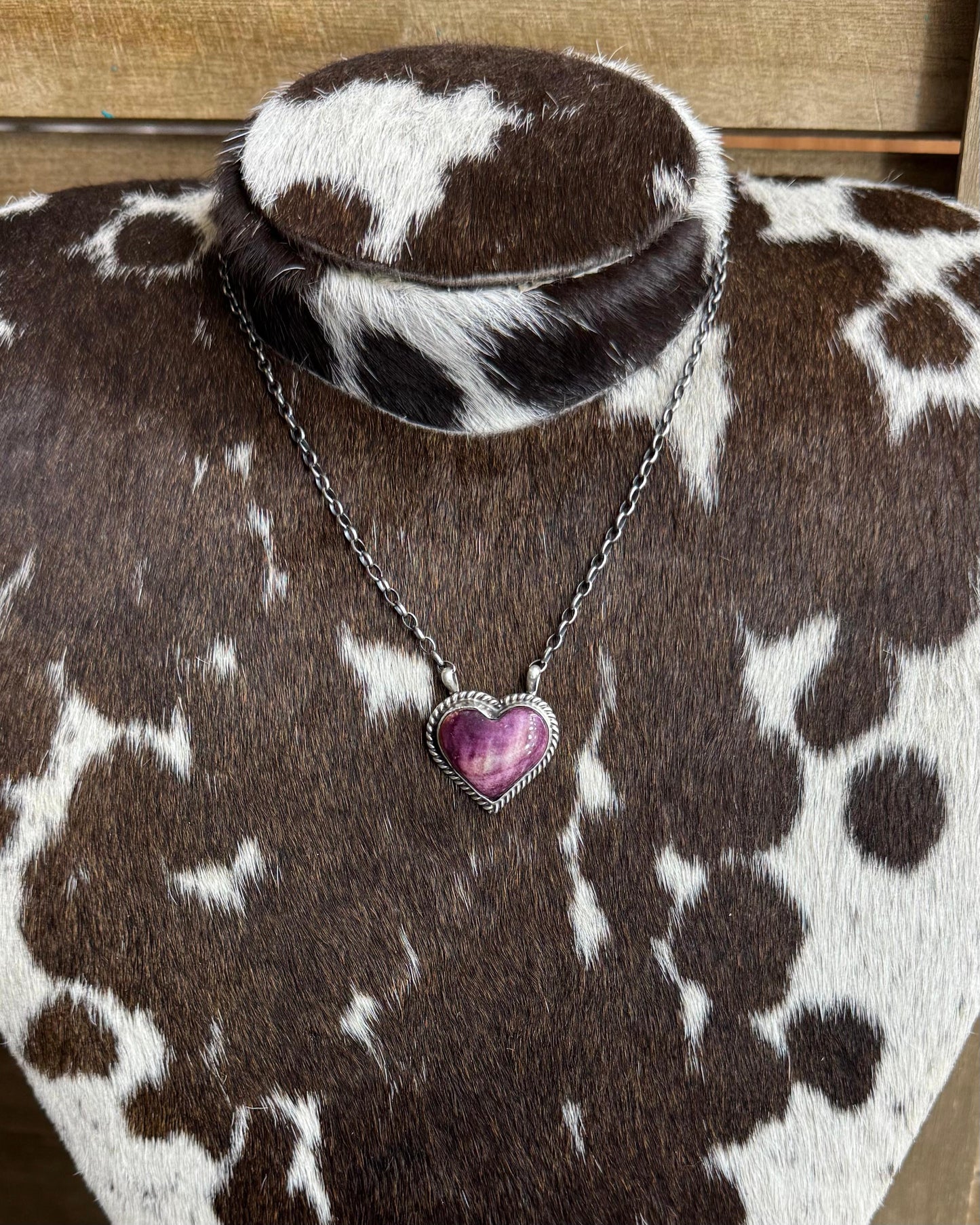 Purple Spiny Heart Necklace *Native