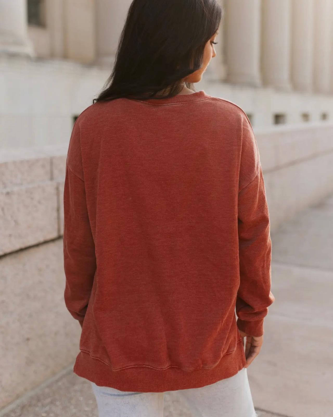 Lucky Rust Horseshoe Pullover