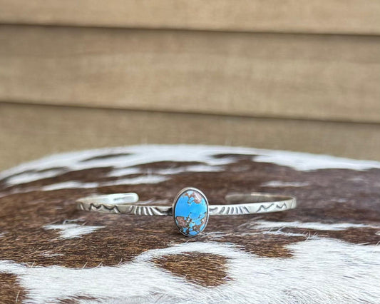 Dainty Oval Stone Golden Hills Cuff *Native
