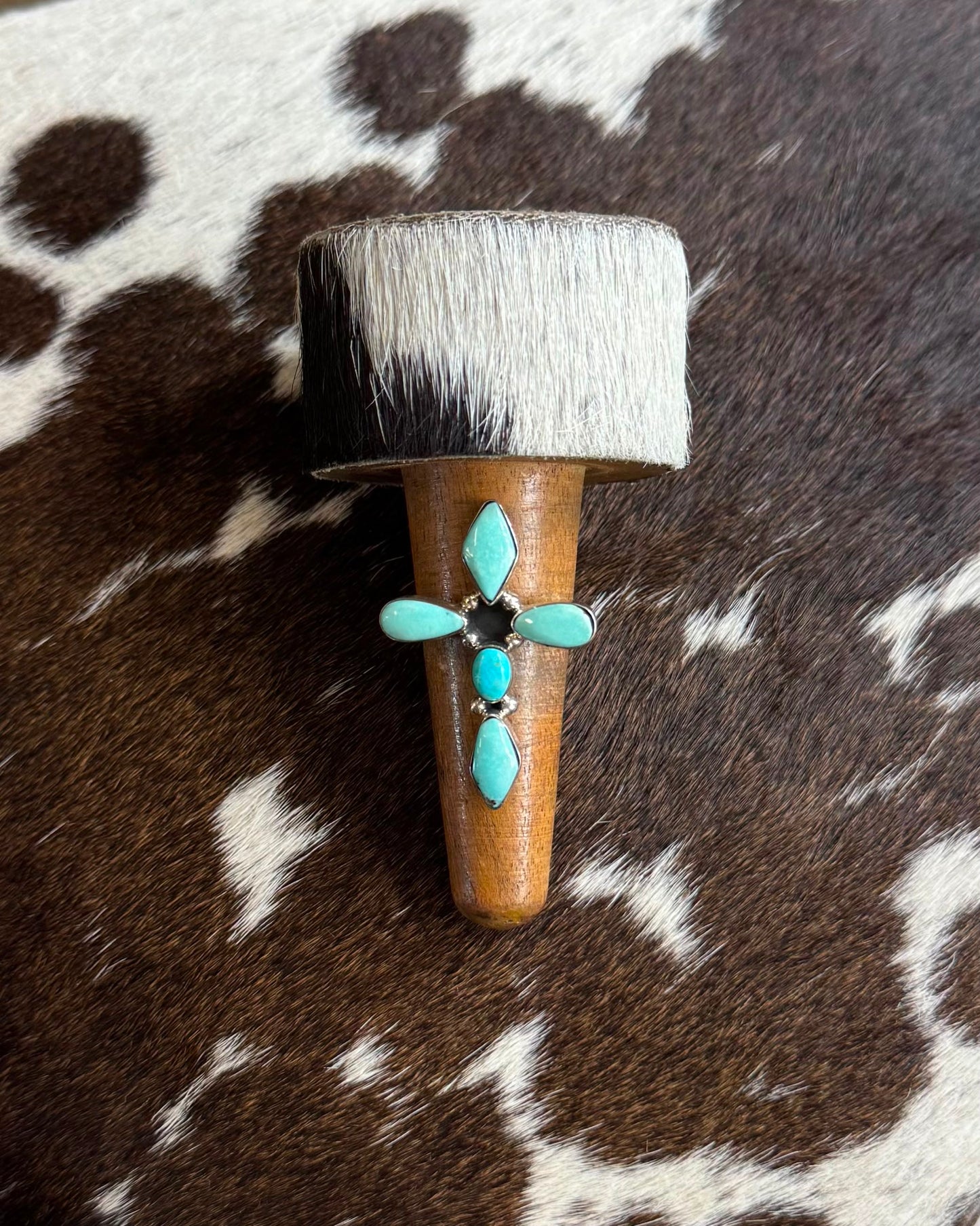 Turquoise Cross Ring *Native