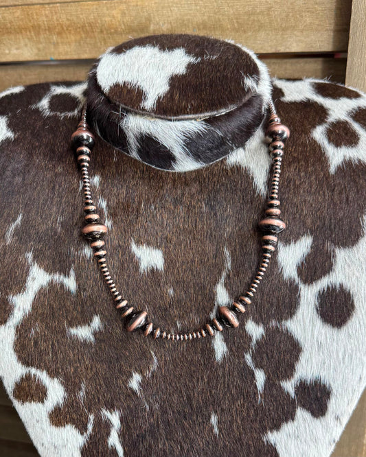 Graduated Copper Pearl Necklace