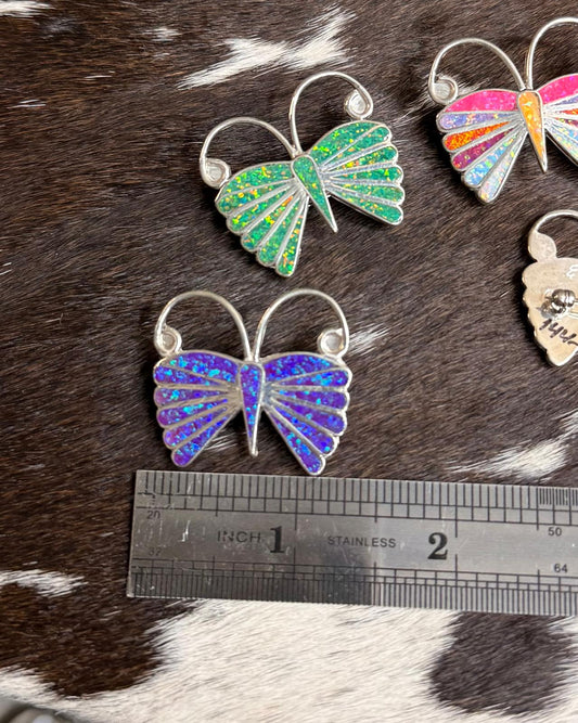 Zuni Pin Brooch Butterfly Pendant *Native