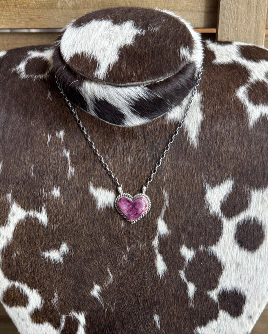 Purple Spiny Heart Necklace *Native