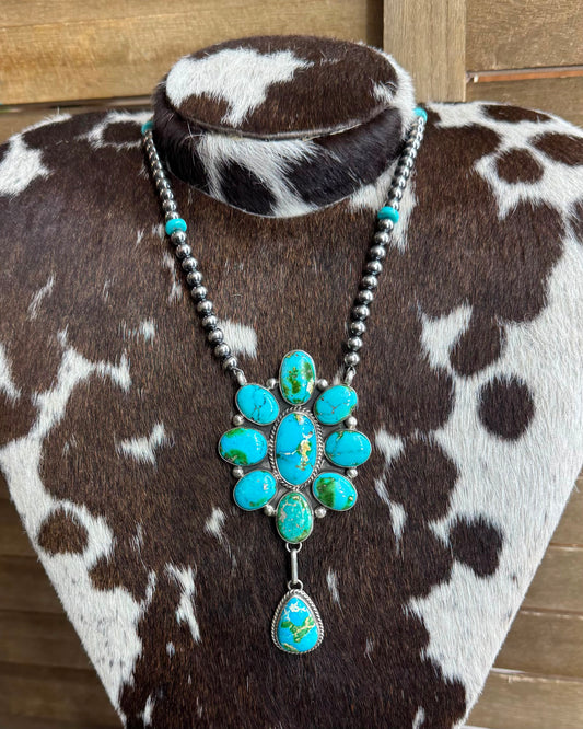 Sonoran Cluster & Pearl Lariat Necklace *Native