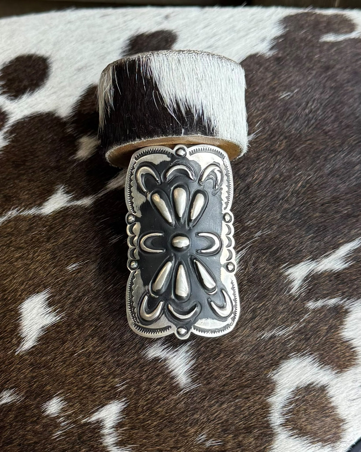 Sterling Silver Shield Pattern Ring *Native