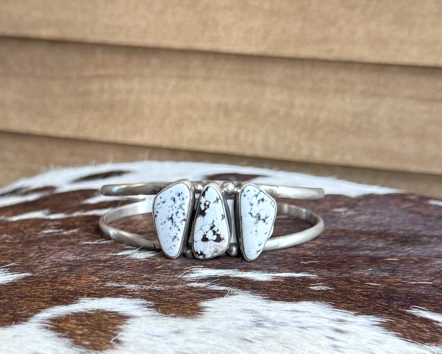White Buffalo 3 Stone Cuff *Native