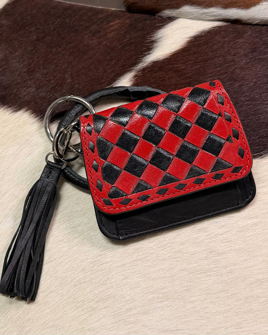 Red & Black checkered wrislet