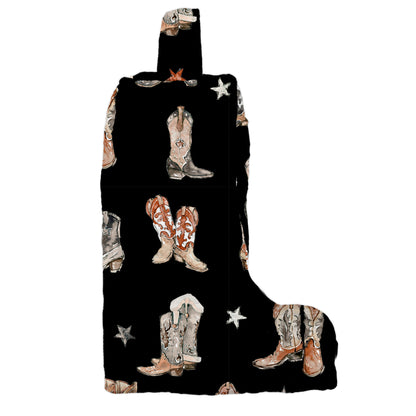 Black Boot Quilted Boot Bag