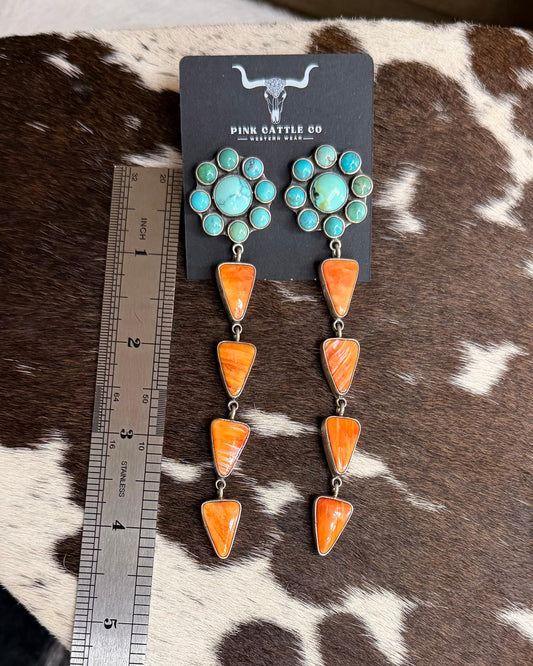Federico Jimenez Cluster & Spiny Long Earrings *Native