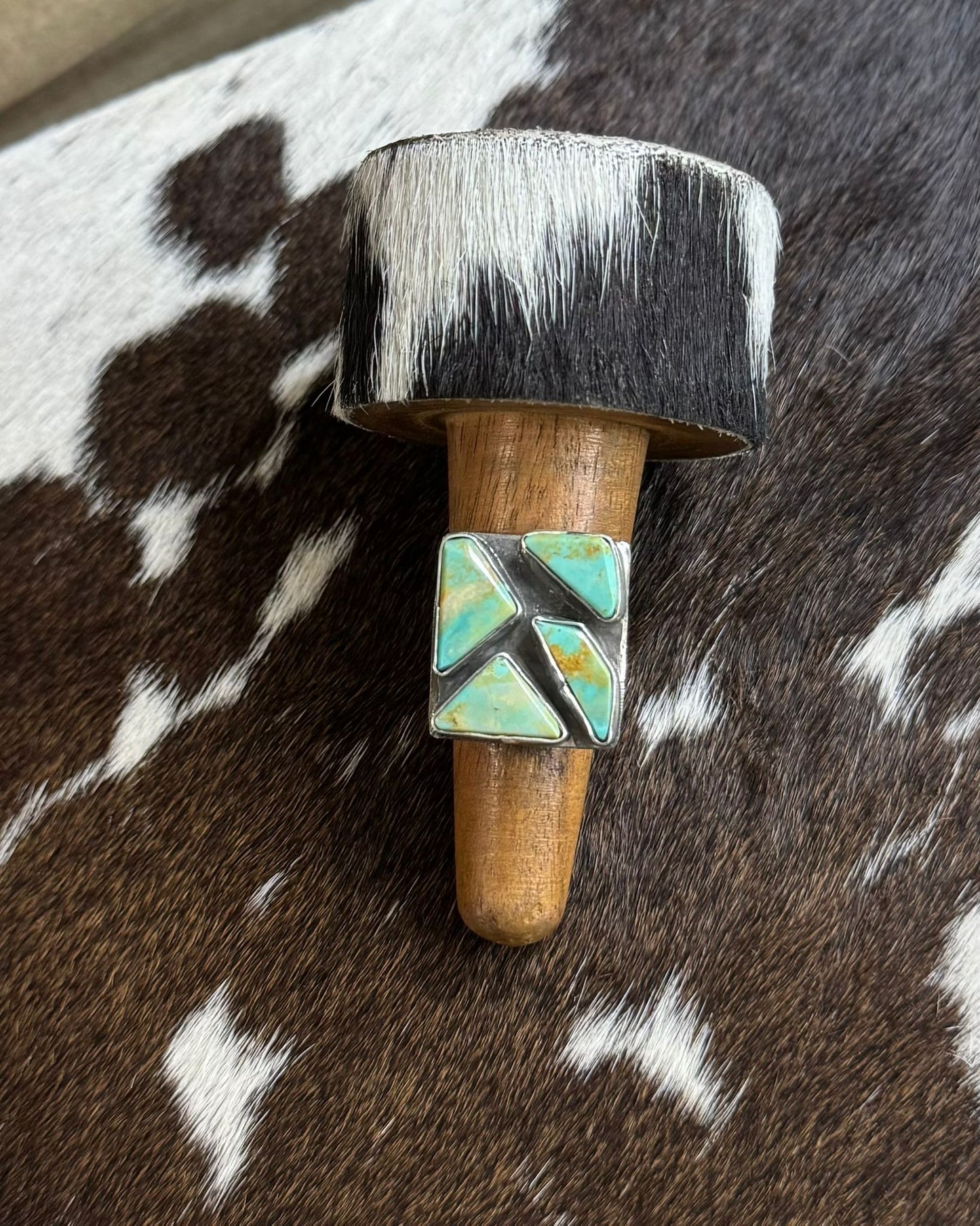 Kingman Silver Square Ring *Native