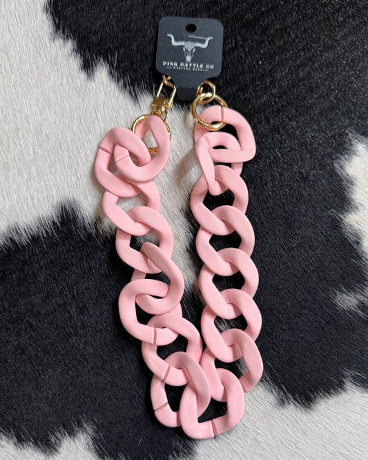 Chunky Light Pink Charm Chain