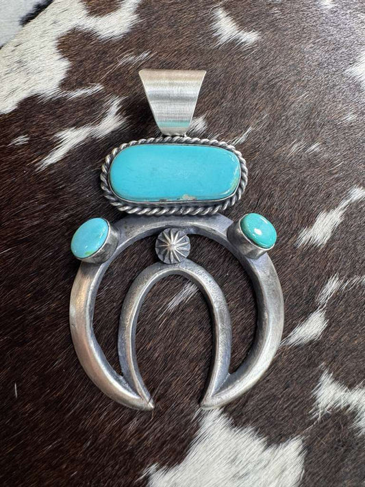 Turquoise Naja Pendant *Native
