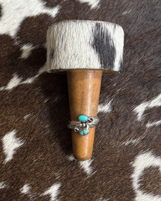 Double Stone Feather Ring *Native