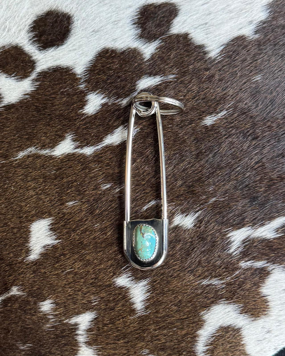 Turquoise Stone Safety Pin *Native