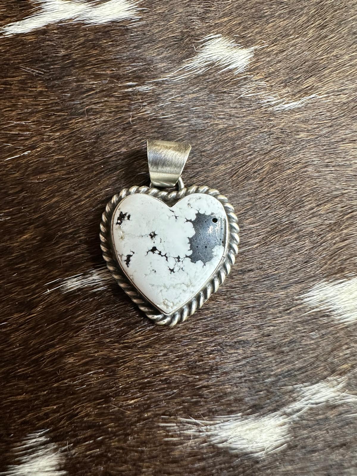 White Buffalo Heart Pendant *Native