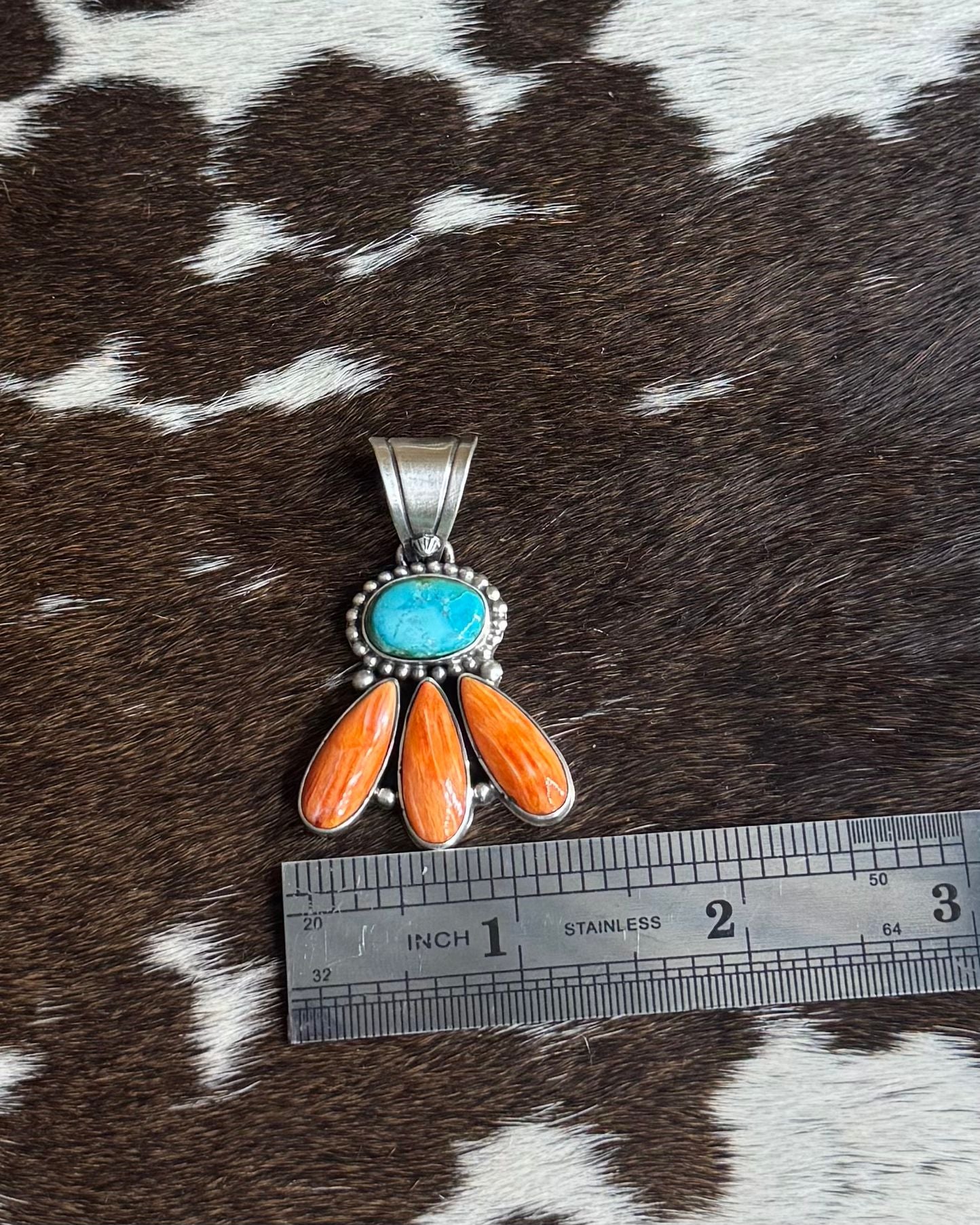 Spiny & Turquoise Cluster Pendant *Native