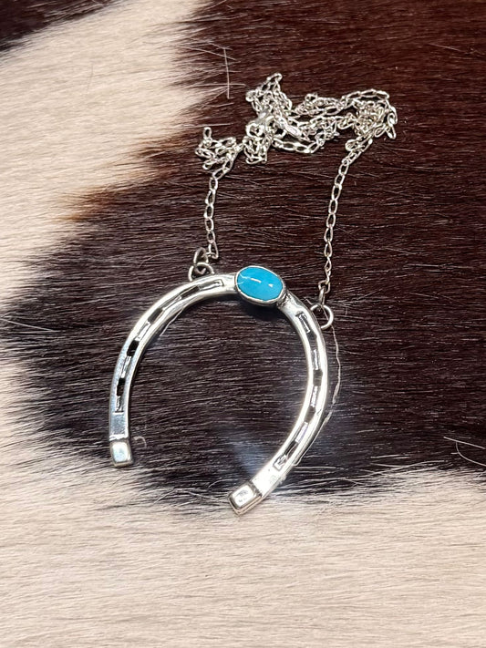 Turquoise Horseshoe Necklace *Native