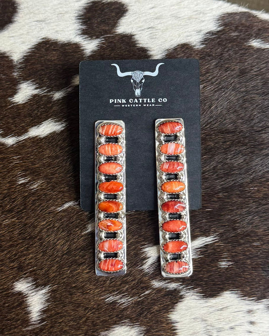 Spiny Long Bar Earrings*Native