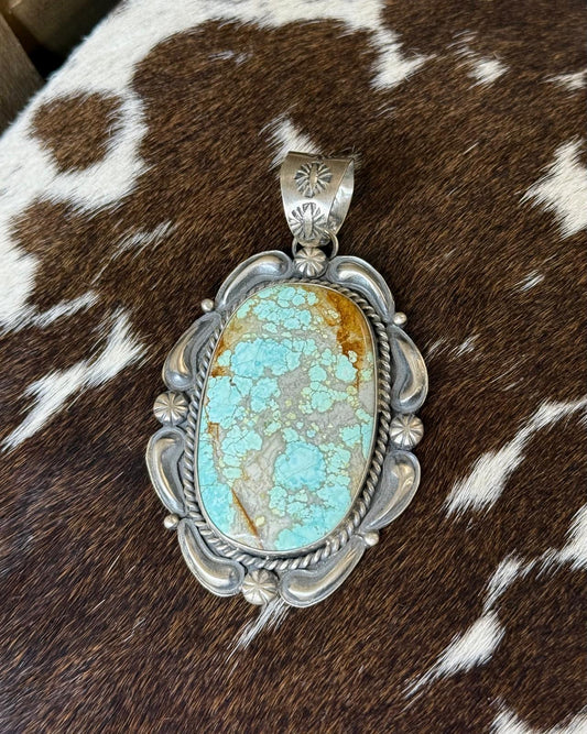 #8 Hand-Stamped Sterling Pendant *Native