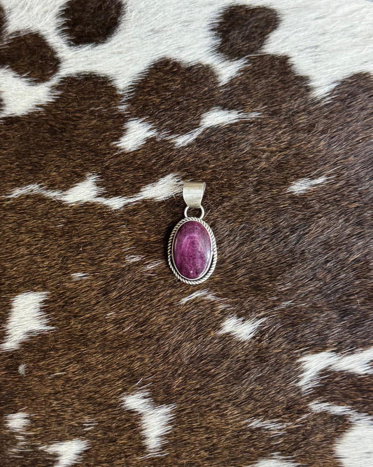 Purple Spiny Oval Pendant *Native