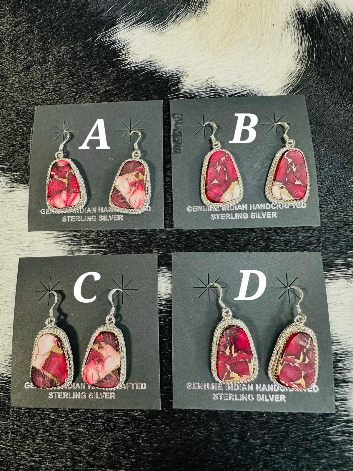 Rose Dahlia Dangle Earrings