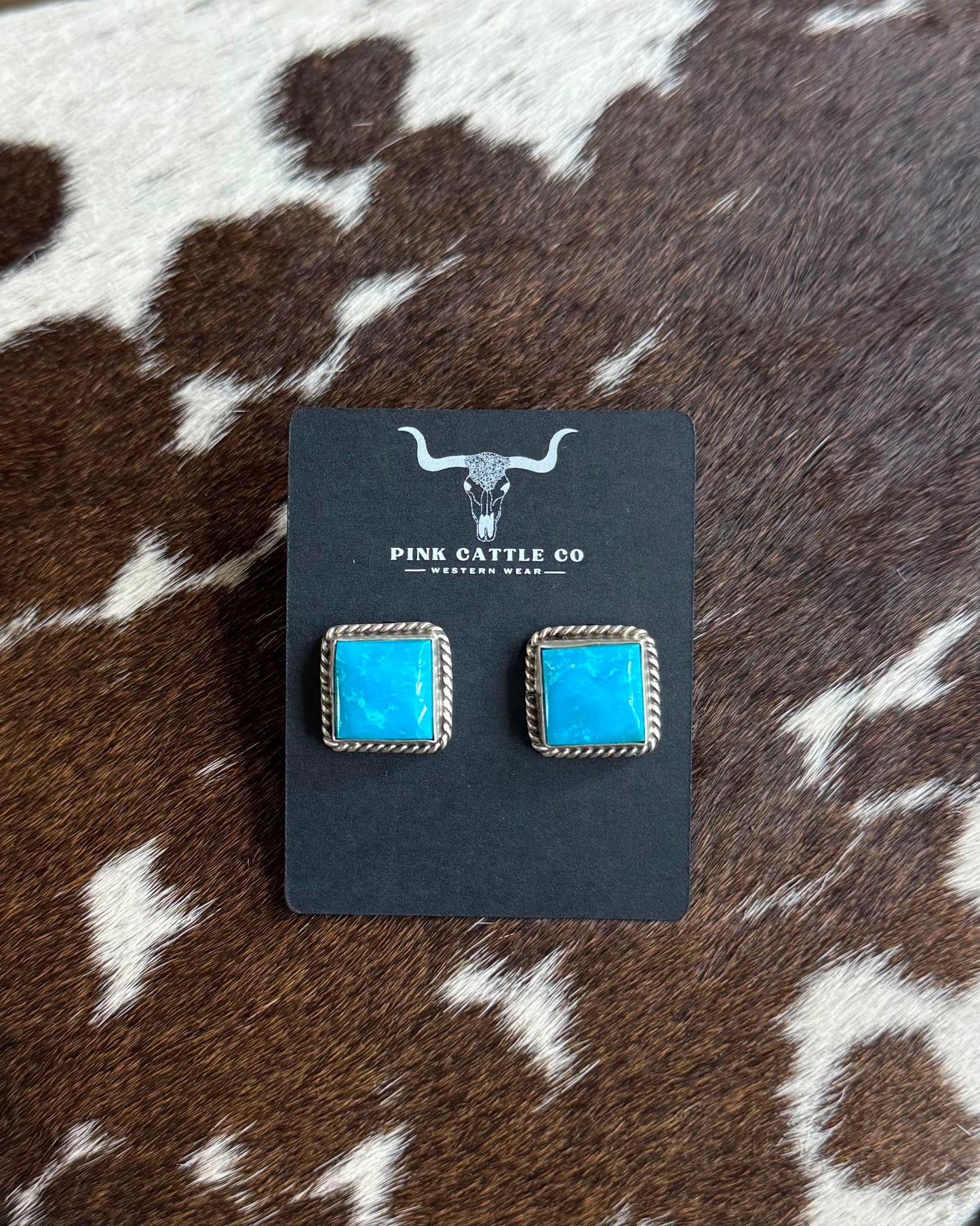 Square Simple Stud Earrings *Native