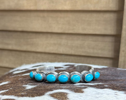 Blue Kingman 7 Stone Cuff *Native