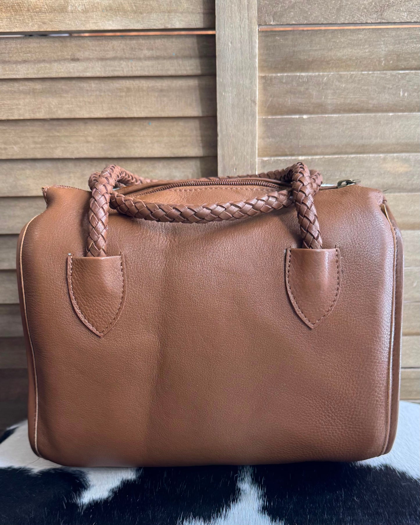 Med Loui Upcycled PatchWork Cowhide Speedy