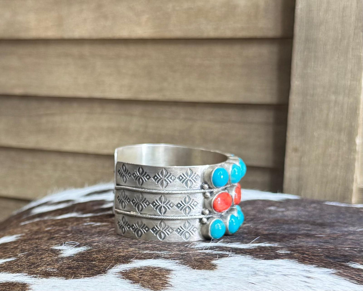 Red Spiny & Turquoise Cuff *NonNative