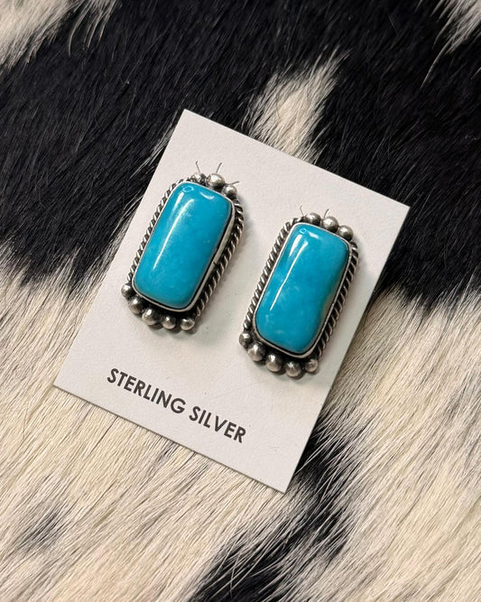 Rectangle Kingman Studs *Native