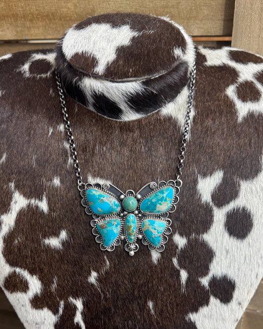 Turquoise Butterfly Necklace *Native