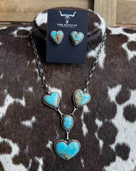 #8 Multi Heart Lariat Necklace *Native