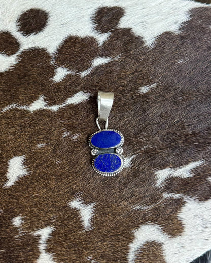 Lapis Double Stone Pendant *Native