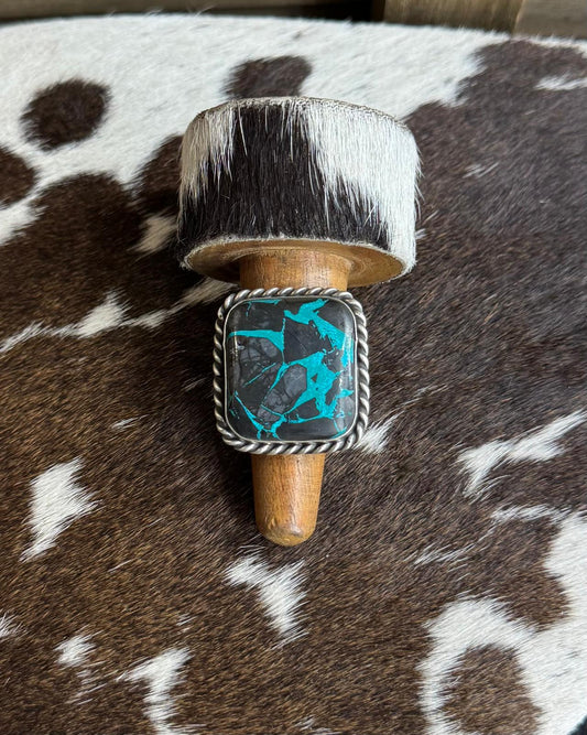 Black Buffalo Square Adj. Ring *Native
