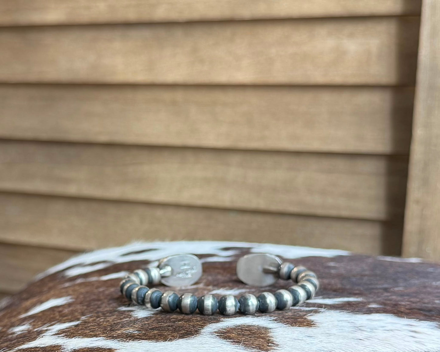 Blue Turquoise Sterling Pearl Cuff *Native