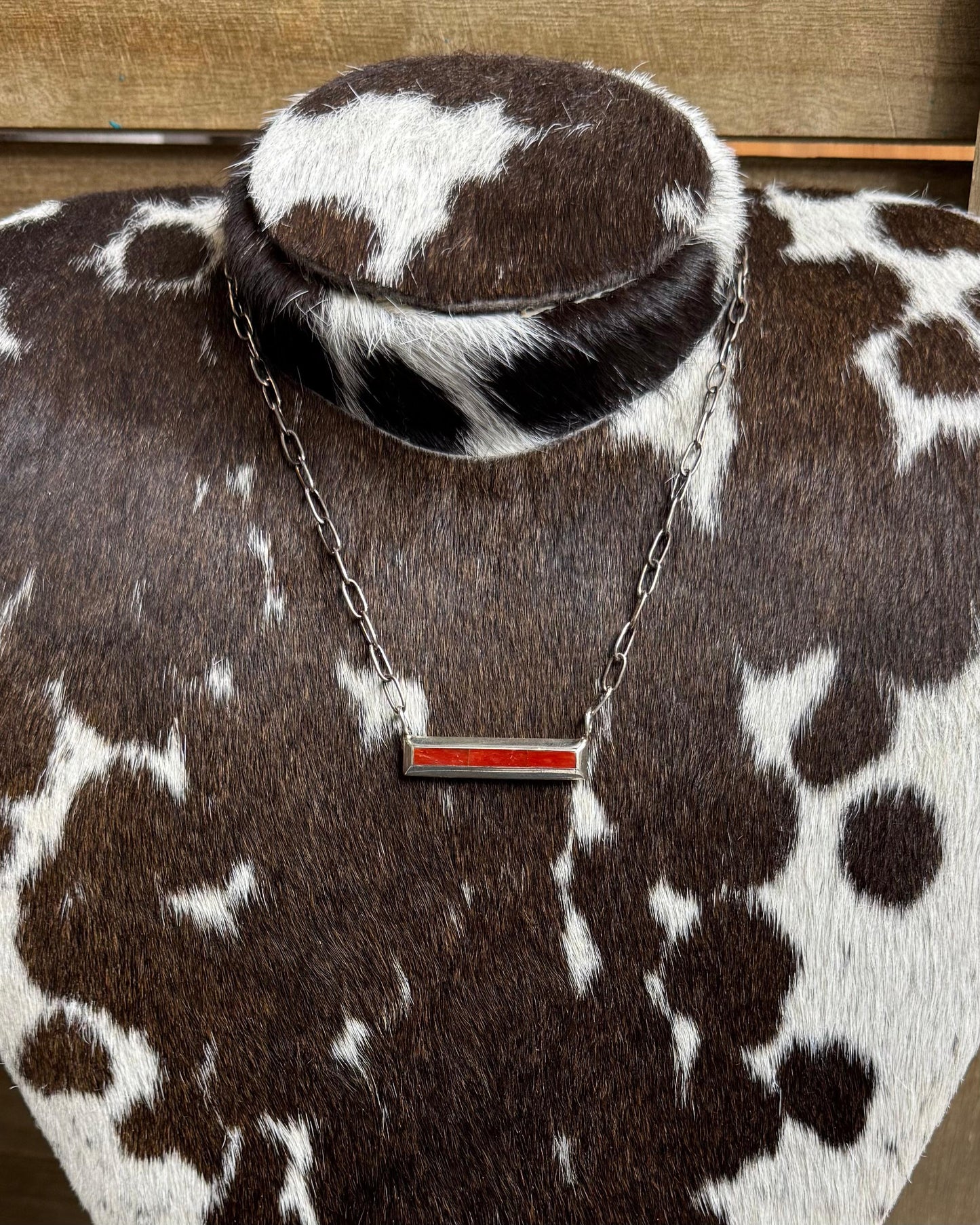 Coral Long Bar Necklace *Native