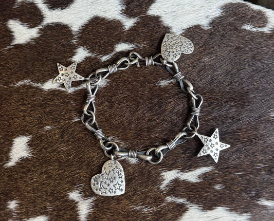 Charm Heart & Star Bracelet *Native