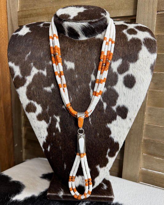 Multi-Strand Heishi & Spiny Shell necklace *Native