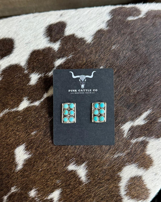 Kingman Multi Stone Bar Earrings *Native