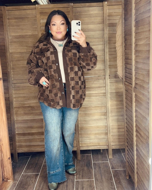 Teddy Check Shacket