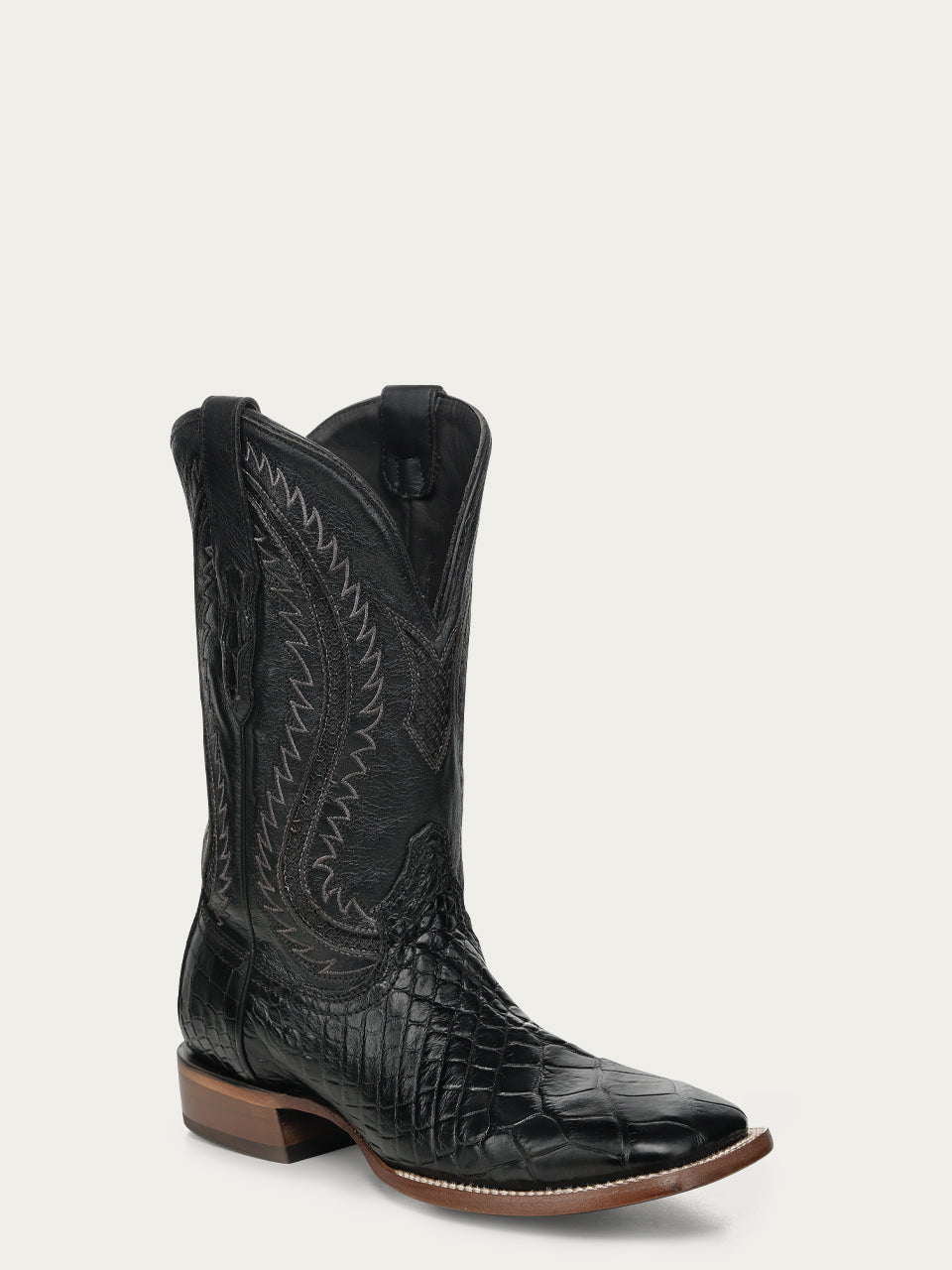 Corral Black Alligator Inlay & Embroidered Men's Boots