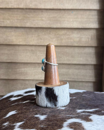 Turqouise Double Wrap Ring Adj  *Native